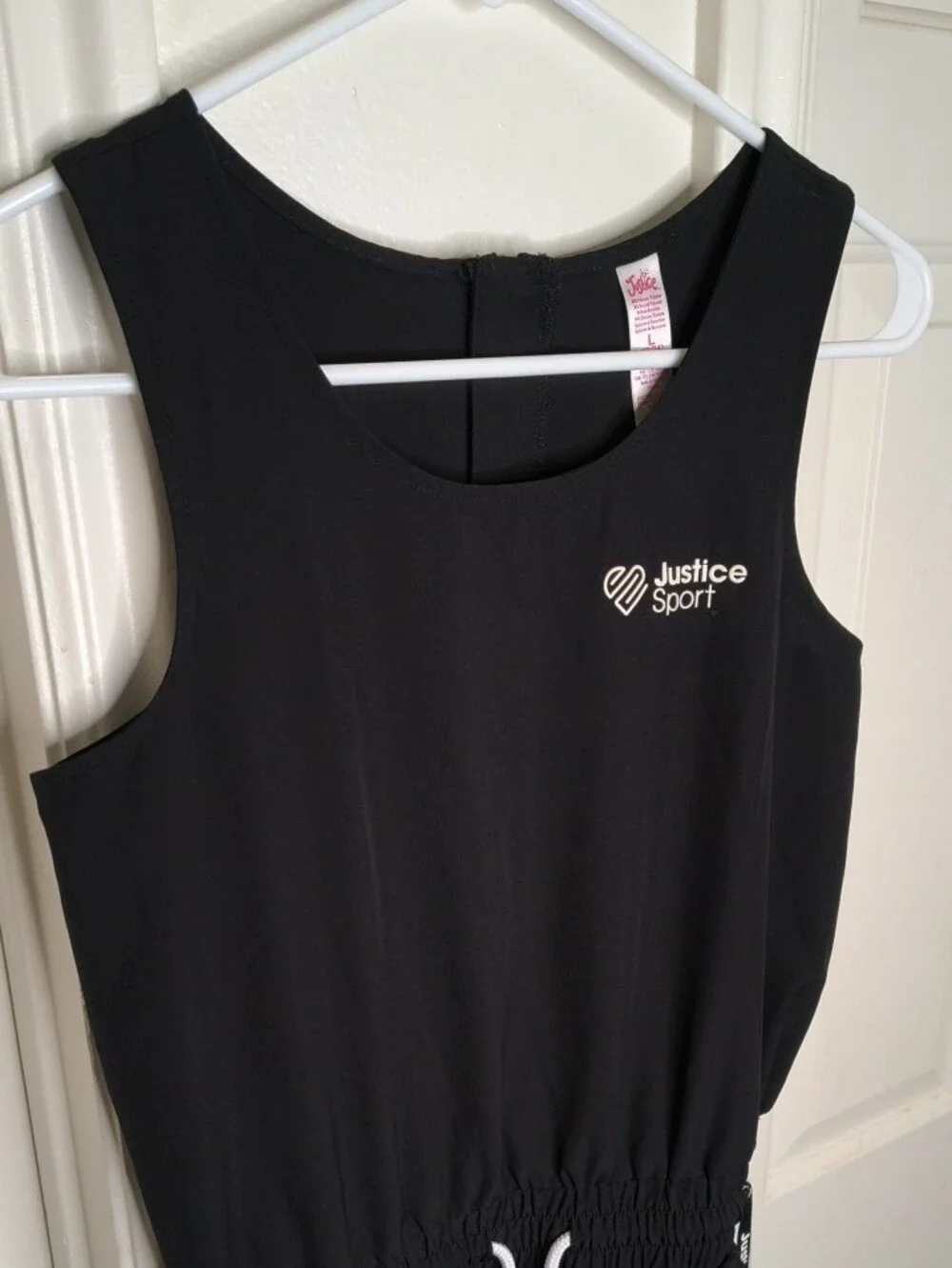Justice Black Sleeveless Athletic Romper